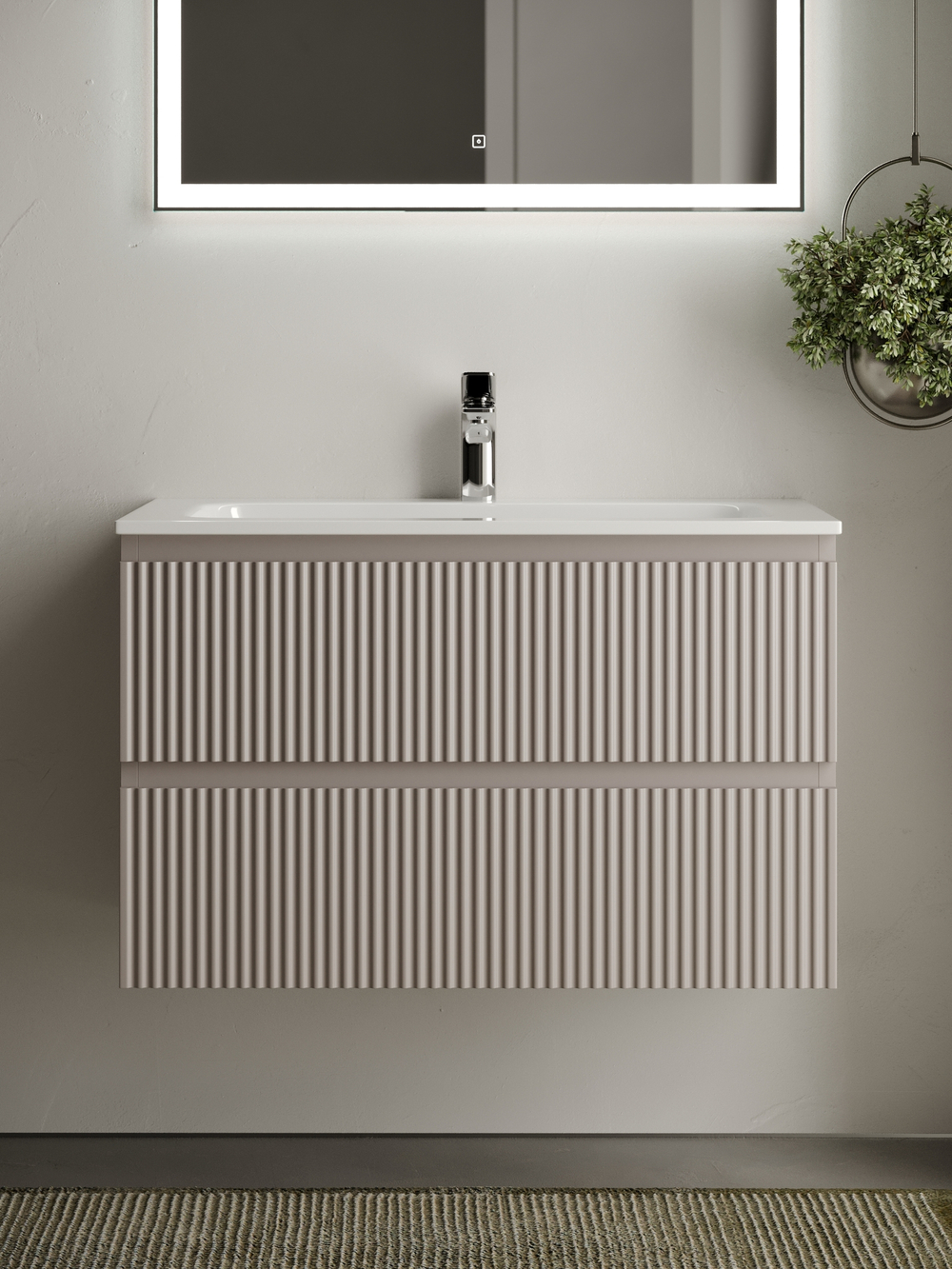 Тумба с раковиной Sancos Snob R 80 см SNR80SM doha soft