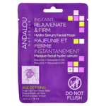 Andalou Naturals, Instant Rejuvenate & Firm, увлажняющая маска для лица с сывороткой, 1 лист клетчатки, 18 мл (0,6 жидк. унц.)