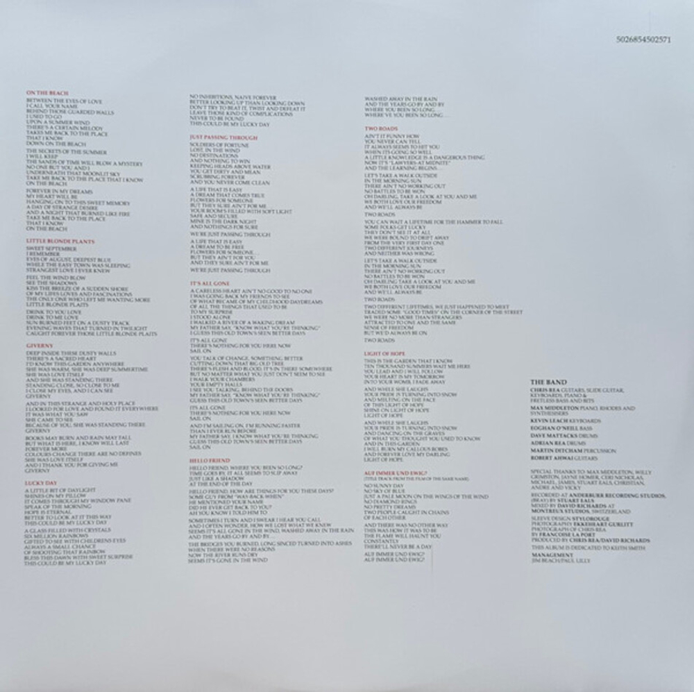 Chris Rea / On The Beach (Limited Edition)(Coloured Vinyl)(LP)