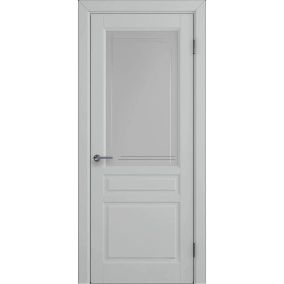 Фото межкомнатной двери эмаль VFD Stockholm Silver остеклённая