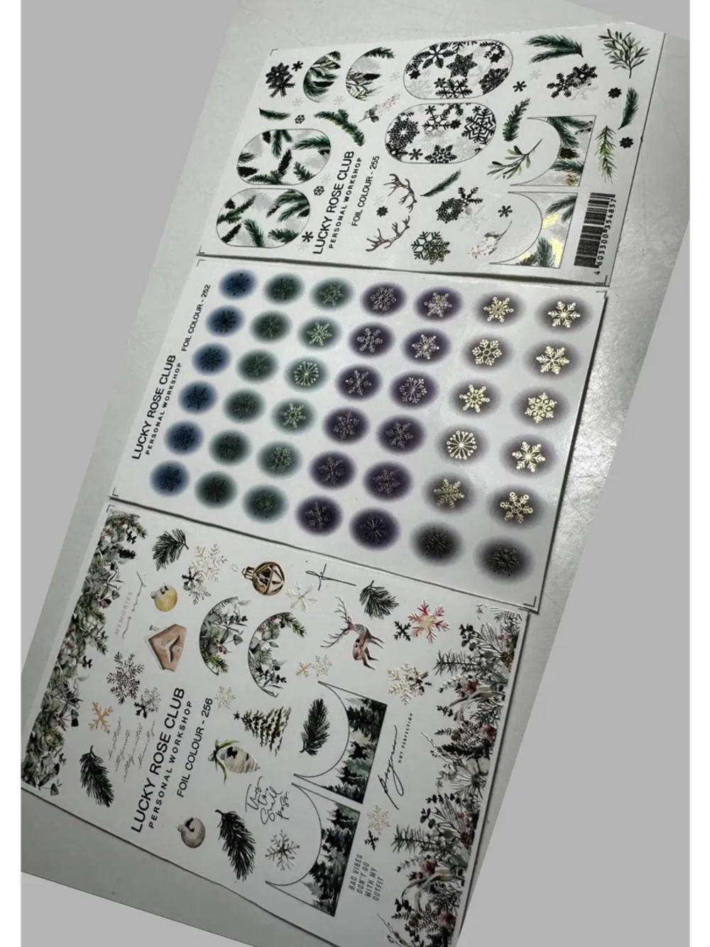 Набор слайдеров 3 шт для длинных ногтей 252, 255, 256