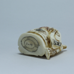 Эксклюзивная нэцкэ Дзюродзин с карпом и денежным корабликом