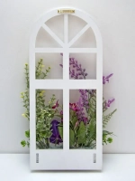 Панно на стену для интерьера "Окно с цветами"