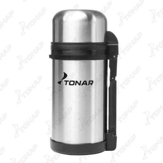 Термос TONAR 1200ML HS.TM-011  (дополн.пласт.чашка, скл.ручка, ремень)
