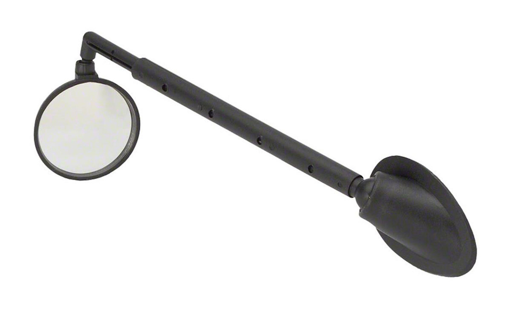 Зеркало заднего вида TRIX крепление на шлем увеличивающее телескопическая стрела вращение 360 d38 х 76-127мм пластик черное