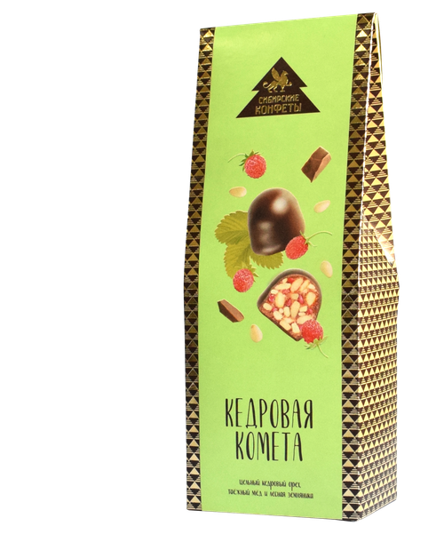 Кедровая комета с земляникой / 70 г / ТМ Сибирские конфеты