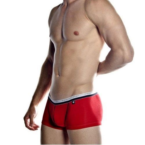 Мужские трусы боксеры красные Andrew Christian V Slim Holiday Boxer Red 13256