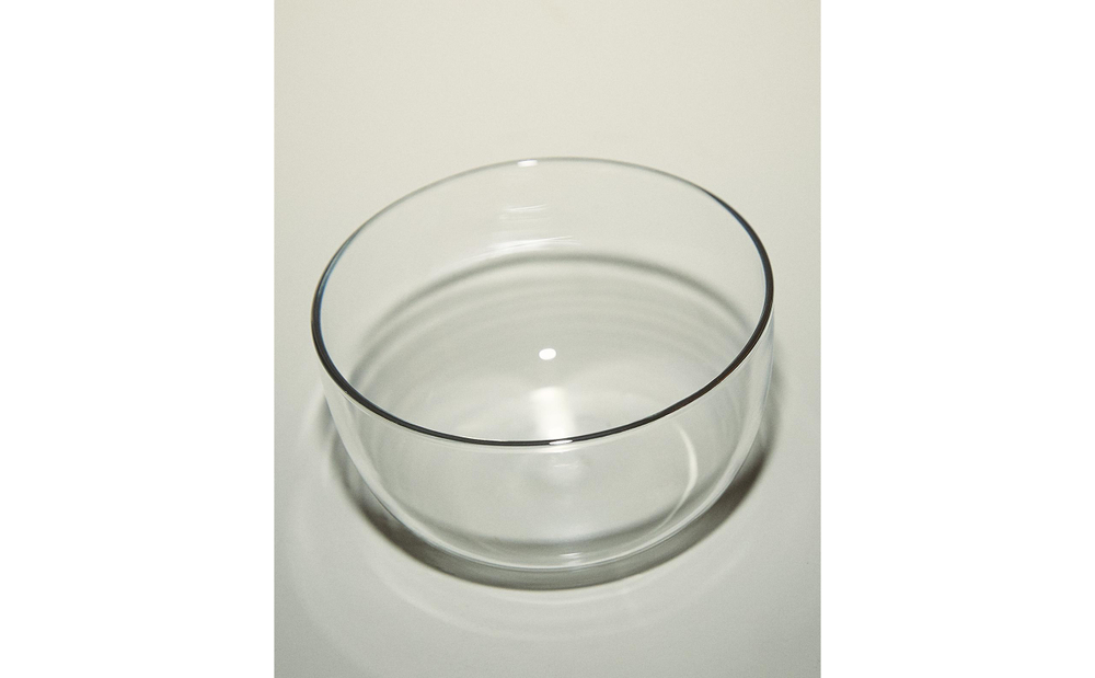 Zara Home миска из боросиликатного стекла, цвет серебристый, 9.5 см