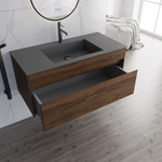 База под раковину Chiara 1000 подвесная, 1 выкатной ящик soft-close, C.Oak