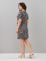 Платье Пв-137/черный-бежабстракция