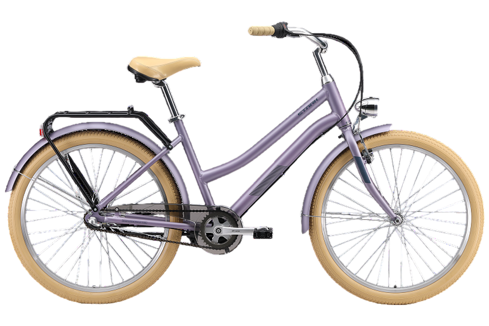 Велосипед 26" Stark'24  Comfort Lady 3-speed  р.16, сиреневый матовый/метал/серый/бежевый