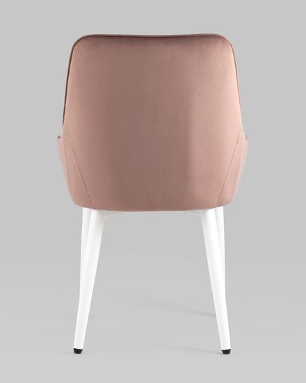 Стул Диана велюр пыльно-розовый ножки белые 4 шт