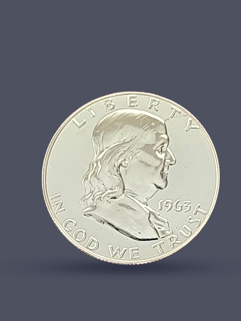 Монета 50 центов (1/2 доллара) США 1963 Бенджамин Франклин