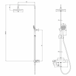 Душевая система Lemark Bronx LM3772BL