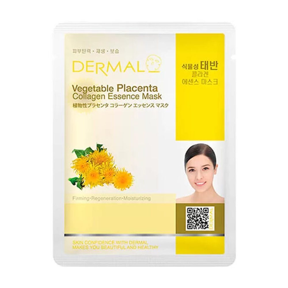 Dermal Тканевая маска с фитоплацентой и коллагеном 23г