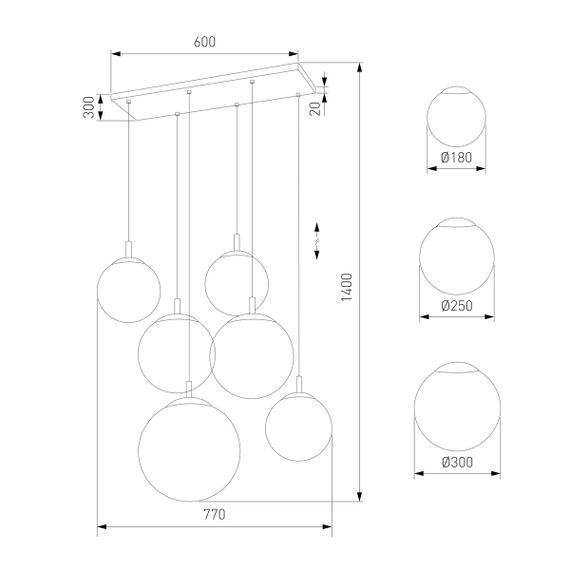 Подвесная люстра TK Lighting 4793 Esme