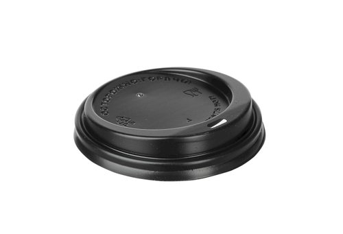 Крышка для стакана, d=90 мм, с отверстием, черная, в упаковке 100 штук, в коробке 1200 штук
