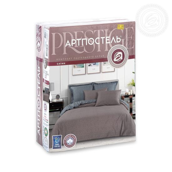 Двуспальный с европростыней комплект постельного белья Рамон сатин