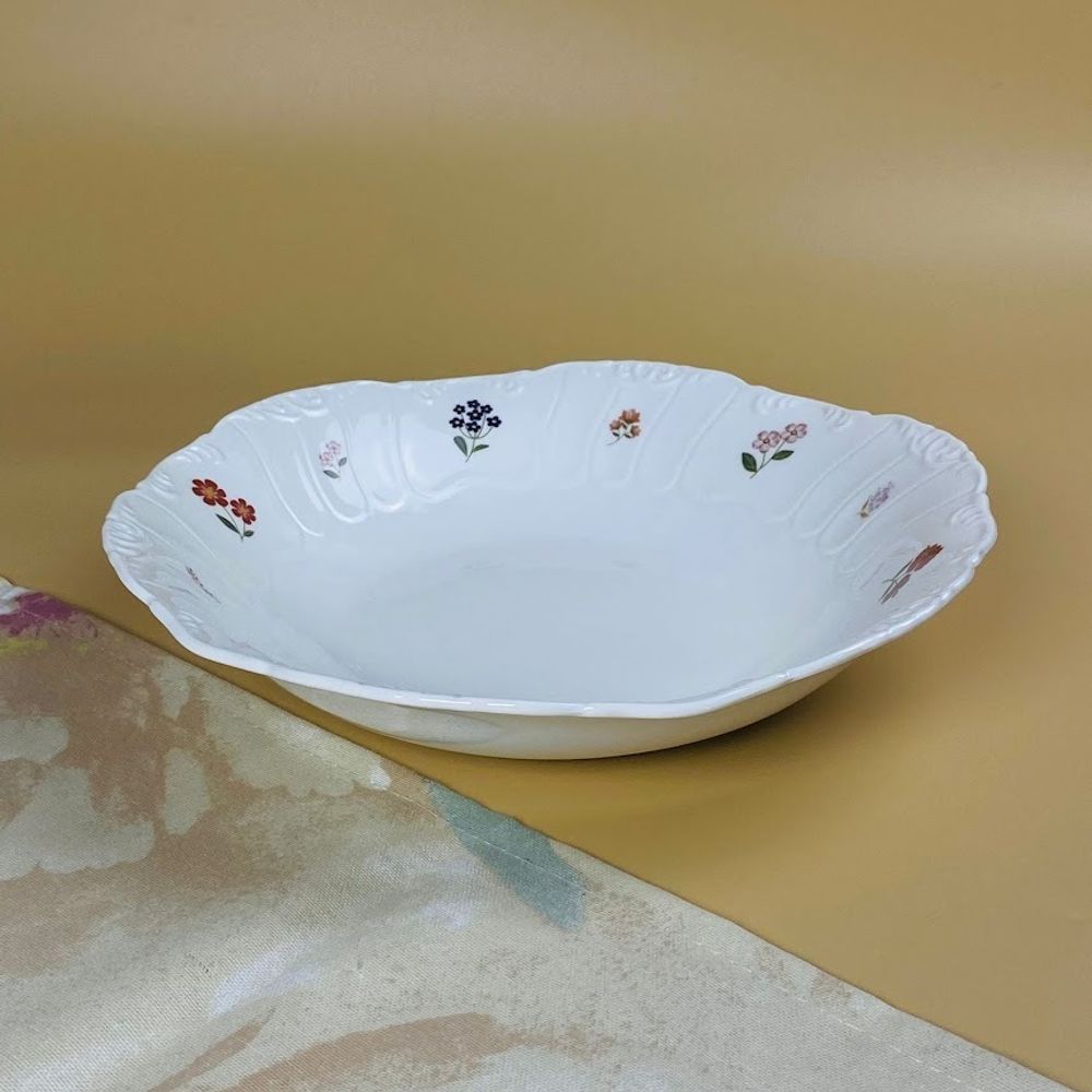 Lenardi 109-219 Круглое глубокое блюдо 26х5,5см КРОКУС в под.уп.(х8)Фарфор