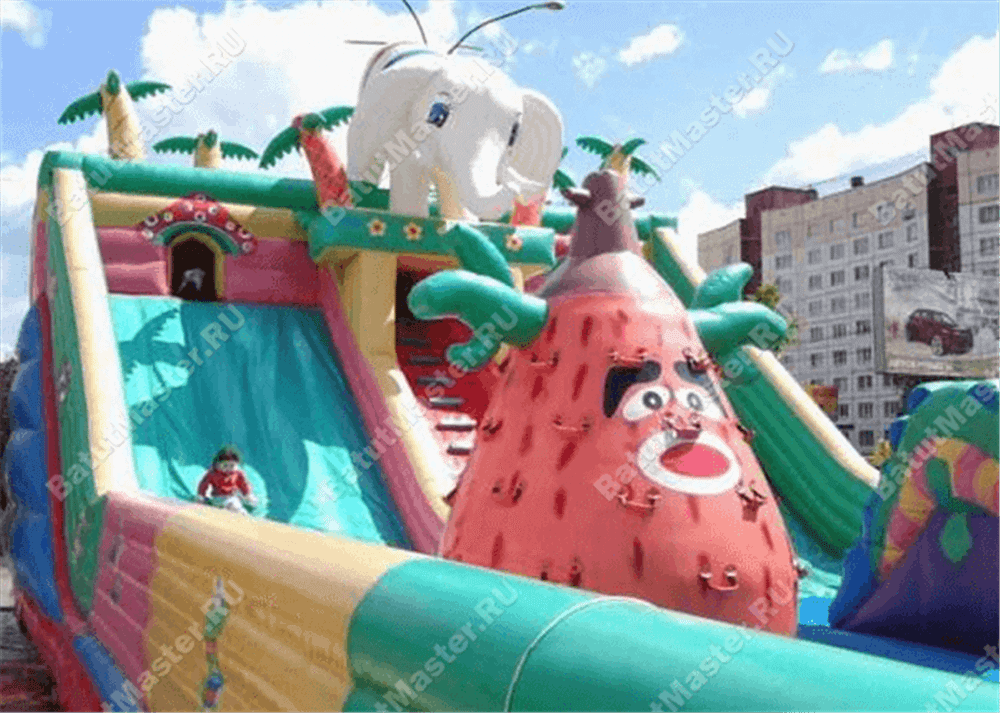 Коммерческий надувной батут "Сафари парк" 14*6*7 м