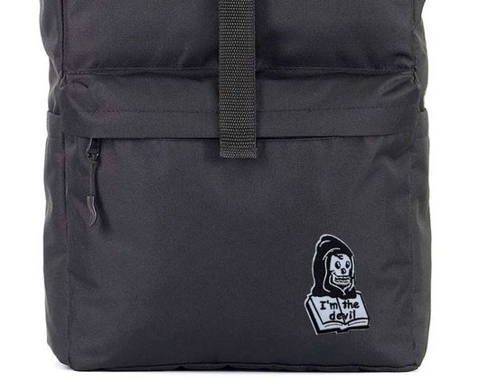 Нашивка термоаппликация на одежду и на рюкзак. I am Devil. Скелет