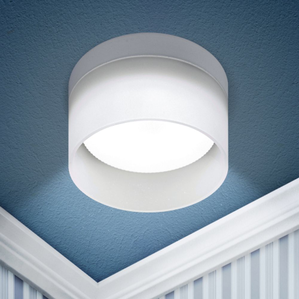 Встраиваемый светильник под лампу GX53 ЭРА DK98 WH белый матовый | Встраиваемые светильники Для ламп GX53