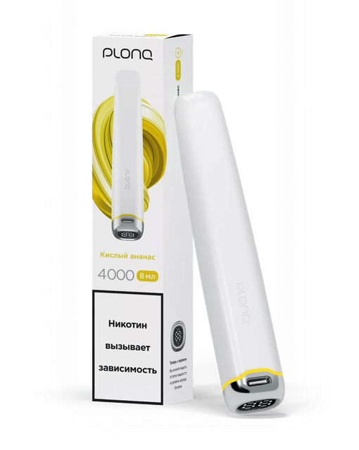 Одноразовый Pod Plonq Plus Pro - Кислый Ананас (4000 затяжек)