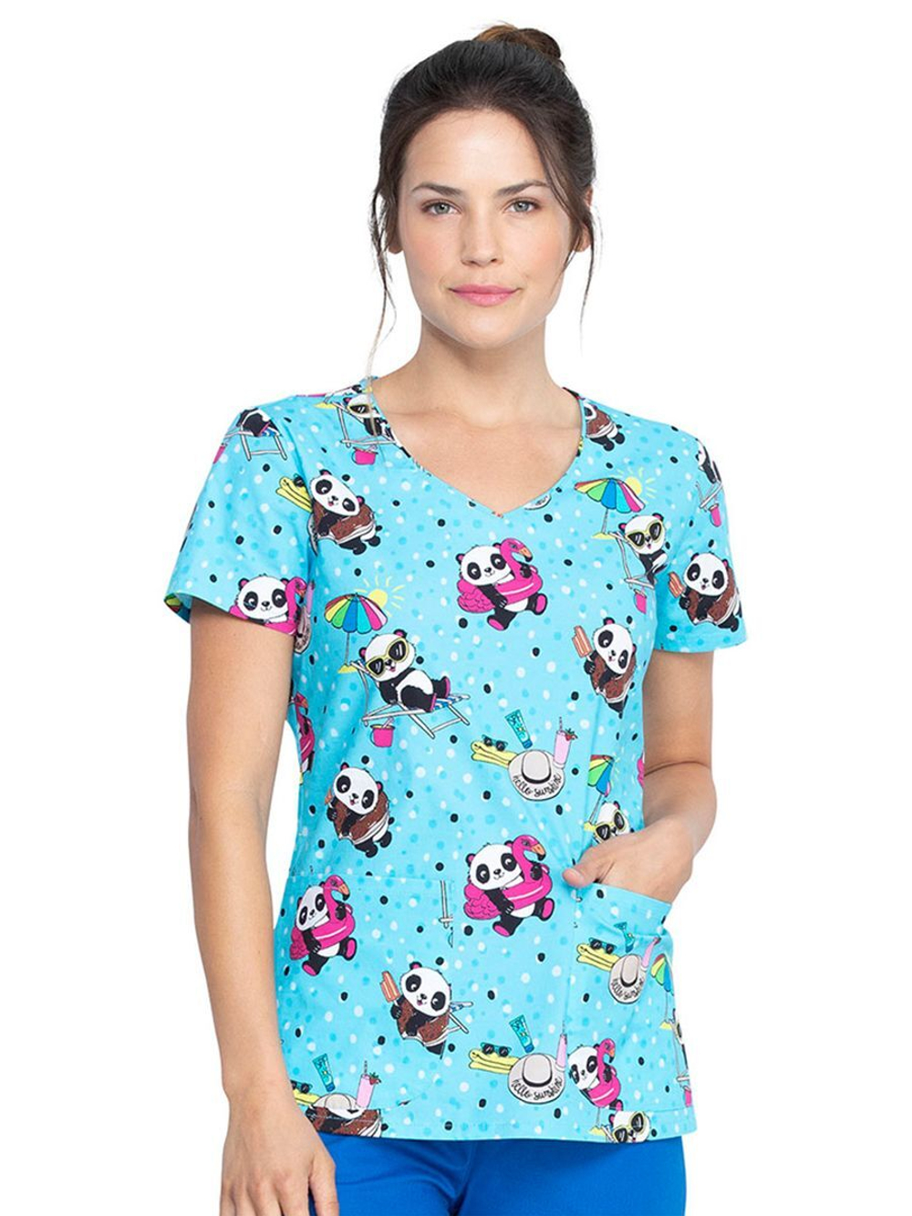 Топ медицинский женский Dickies DK700, единороги, XL