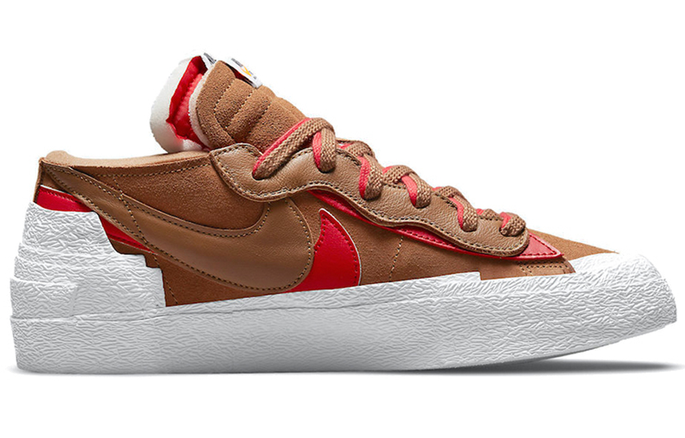 Sacai x Nike Blazer Low "British Tan" Skid-Resistant Low Panel Shoes