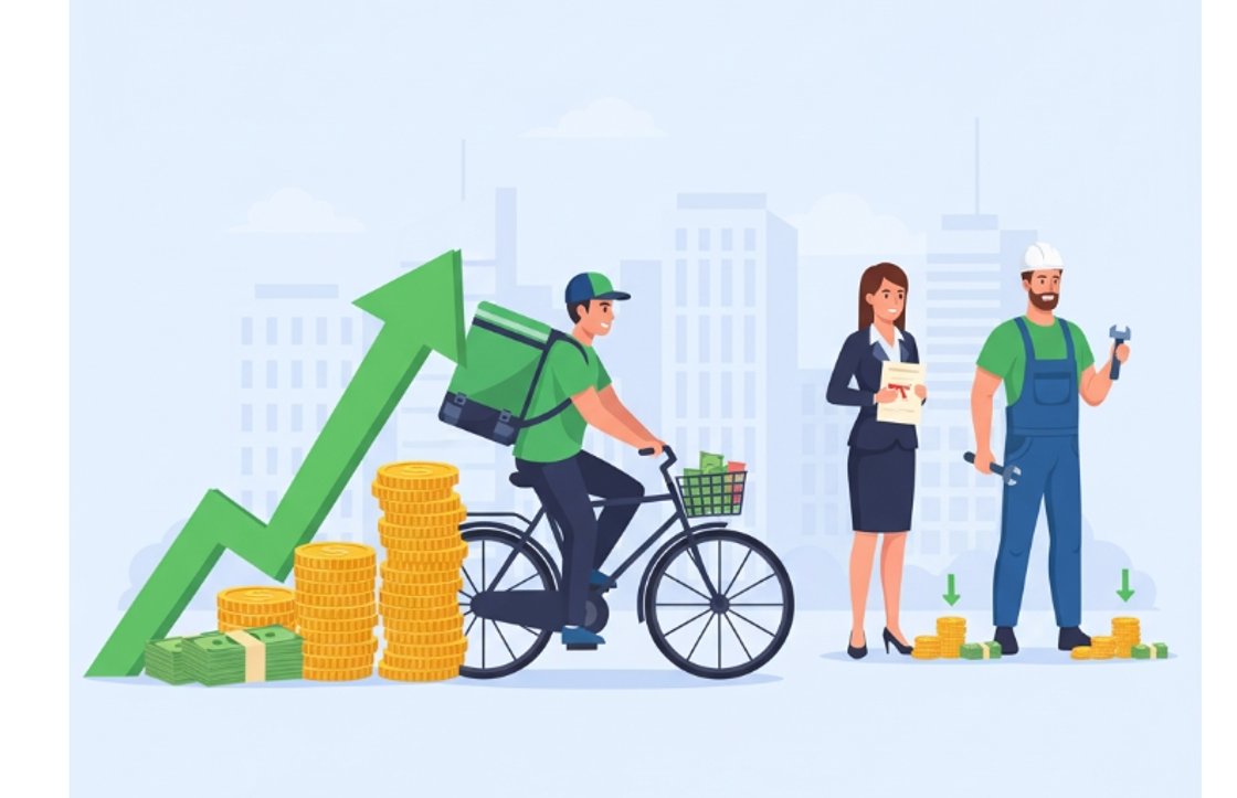 SuperJob: зарплаты в доставке выросли на 38% за год