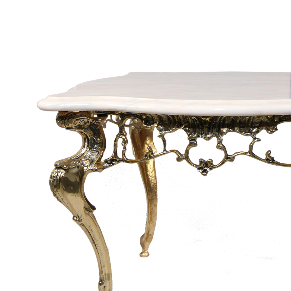 Bello De Bronze Столик Бикош малый с мраморной столешницей, золото