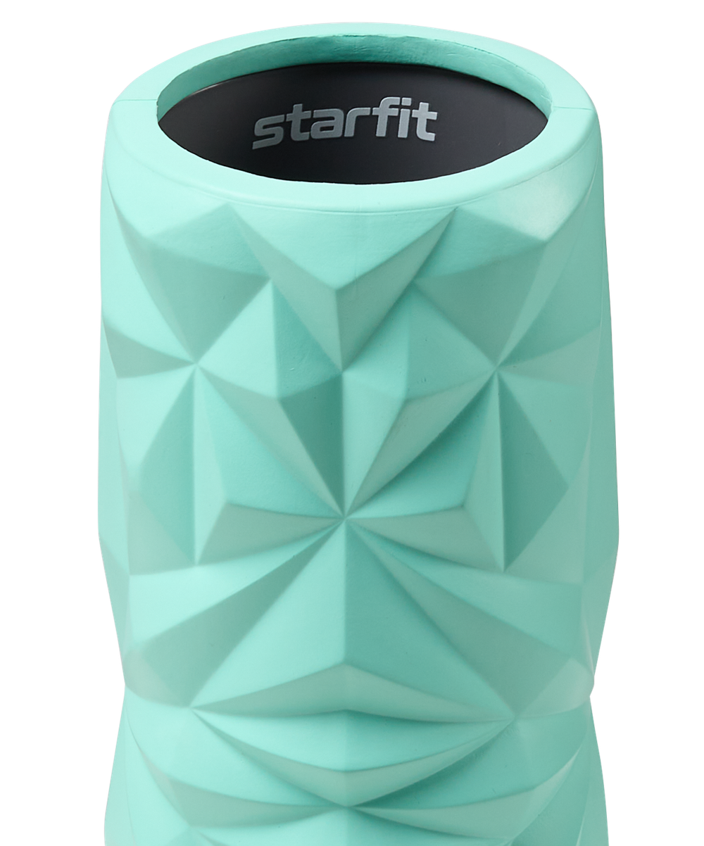 Ролик массажный FA-507, EVA/PP, средняя жесткость, 32,5x12,5 cм, мятный/серый