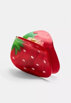 STRADIVARIUS Заколка для волос в форме клубнички, красный