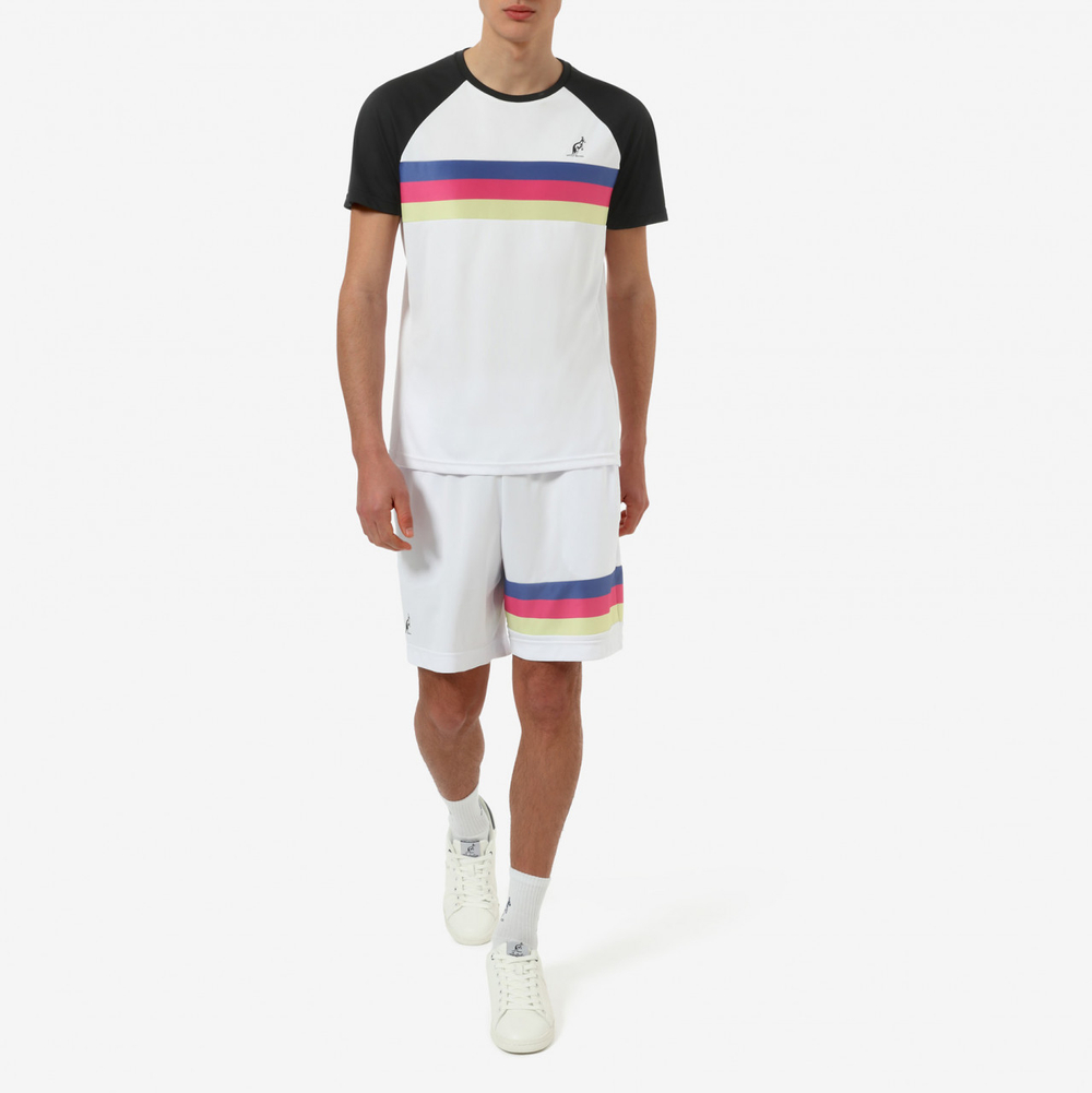 Мужская теннисная футболка Australian Ace T-Shirt with Print - белый