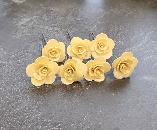 Набор шпилек "Розочки мини" латекс, 5 шт, белые