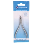 Кусачки для кутикулы, на блистере «Ultramarine», одна пружина, цвет серебро,10см