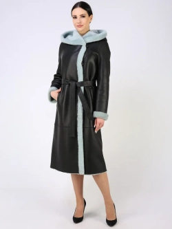 Дубленка зимняя натуральная с капюшоном