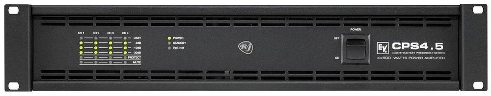 Electro-Voice CPS4.5 усилитель, 4 канала x 500 Вт @ 2 Ом / 4 Ом, 70/100В, 250 Вт @ 8 Ом, класс D