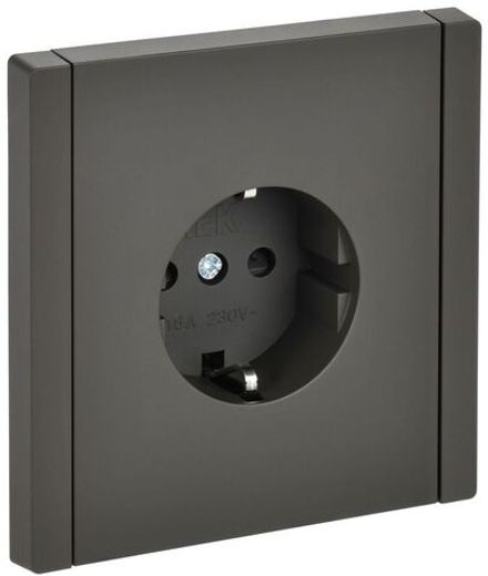 Розетка СП FORTE&PIANO FP313 16А с заземл. защ. шторки безвинт. крепл. сер. IEK FP-R14-16-1-K03