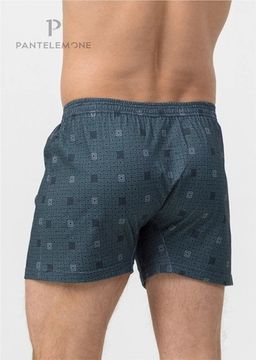 Трусы мужские семейные Pantelemone PMB-433, клетка зеленая