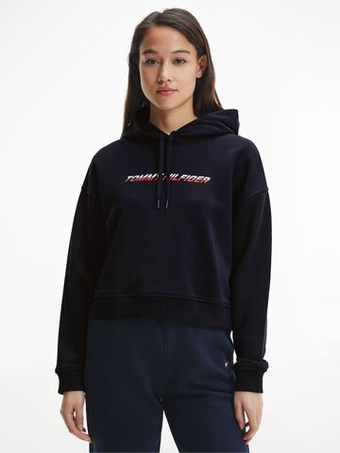 Женская Кофта теннисная Tommy Hilfiger Regular Graphic Hood - Бирюзовый