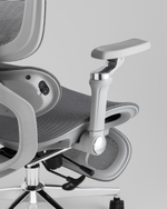 Кресло офисное TopChairs Prodigy с оттоманкой серый