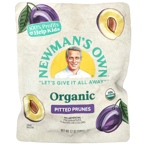 Newman's Own Organics, органический продукт, чернослив без косточек, 340 г (12 унций)