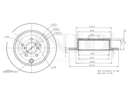 Диск тормозной задний UNIO BRD-20140