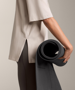 Oysho Футболка из смесового хлопка, серо-коричневый