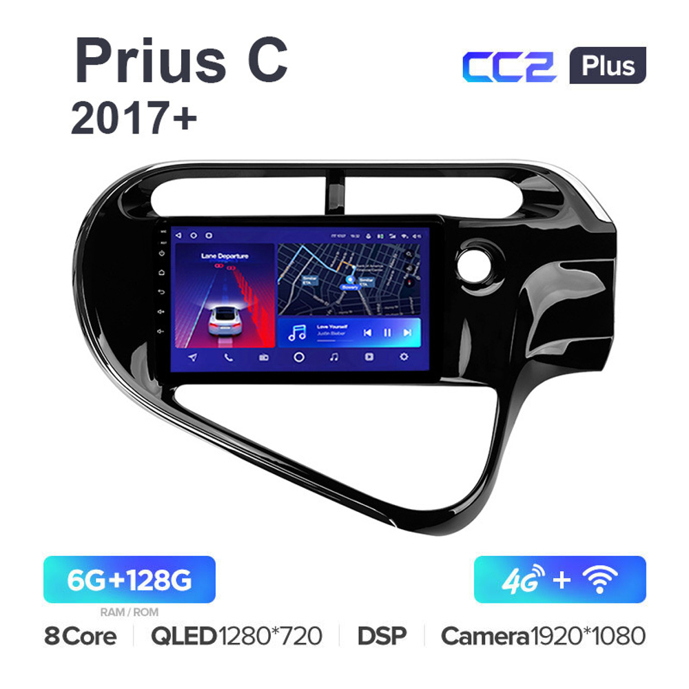 Teyes CC2 Plus 9"для Toyota Prius C 2017+ (прав)