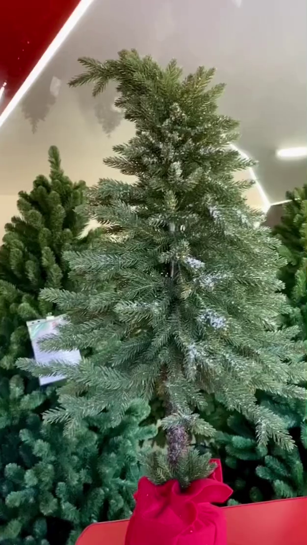 Искусственная ель на ножке "Гринч" (Литая хвоя с инеем) 70 см