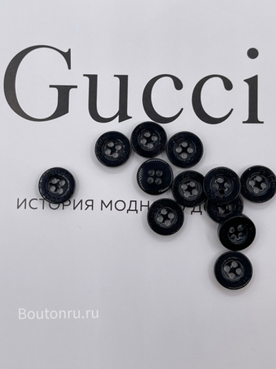 Пуговицы Гучч. на прокол черные
