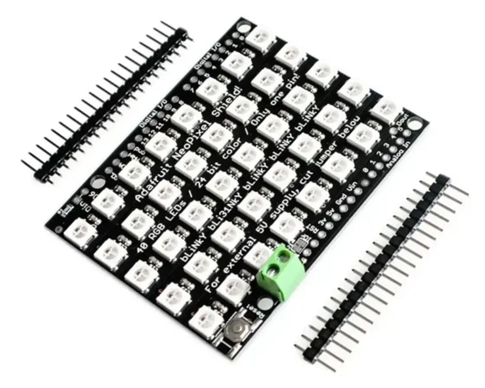 Светодиодная матрица 5x8 из WS2812 5050 шилд для UNO