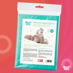 ROXY-KIDS Клеенка подкладная с ПВХ-покрытием ROXY-KIDS 70х100 см, цвет бирюзовый
